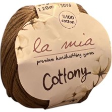 Defne Store La Mia Cottony Premium El Örgüsü İPI,%100 Pamuk, 50 gr / 120 Mt, Kahverengi