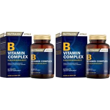 Bg B Vitamin Complex – 10 Farklı B Vitamini Içerikli Takviye – 60 Tablet – Enerji, Sinir Sistemi ve Cilt Sağlığı Için Destek (2 Paketi)