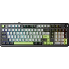Bg F99 Pro 3 Modlu Rgb Hot Swap Mekanik Graywood V3 Switch Kablosuz Makrolu Klavye Yeşil