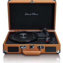 Bg Classic Phono TT-10BN, Hoparlörlü Pikap, Kahverengi