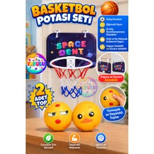 Yupulu Basketbol Potası Seti | 1 Adet Pota - 2 Adet Top - Fileli - 2 Adet Askı Aparatı Çocuk Basketbol Spor Oyuncağı | Kapı, Duvara Asılabilir