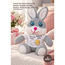 Yenilig 5 Adet Peluş Tavşan Oyuncak – Canım Da Canım Balım Da Baskılı Tişörtlü Sevimli Hediye, Plush Bunny Soft Toy