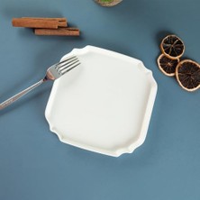 Defne Store Lunar 18 cm Kare Renkli Porselen Servis Tabağı