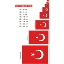 Defne Store Türk Bayrağı 30X45 cm Ebatında Kumaş Türk Bayrağı Al Bayrak 30X45 Bez Bayrak