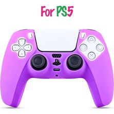 Bg Ps5 Gamepad Uyumlu Silikon Kılıf - Color Chaos (Purple Power)