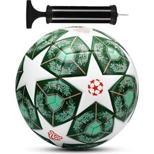 Bg Profesyonel Futbol Topu 2025 Şampiyonlar Ligi Pompalı Sert Zemin Halı Saha Futbol Topu No5 Yeşil 555