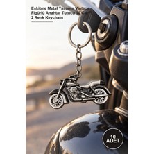 Yenilig 10 Adet Motor Anahtarlık – Eskitme Metal Tasarım Vintage Figürlü Anahtar Tutucu 10 cm 2 Renk Keychain
