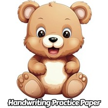 Defne Store Independently Published Teddy Bear Handwriting Practice Paper: Wide Lines With Dotted Midline | For Students Learning To Write Letters | Grades K-2 School | Gift For Cuddly Animal Lovers | 8.5 x 11...