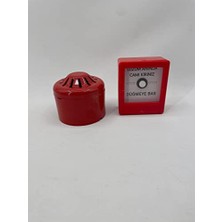 Defne Store Sevimsel Yangın Alarm Ihbar Ikaz Sireni ve Butonu 2'li Set Sevimsel Alarm + Korna