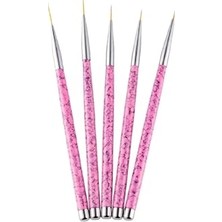 Defne Store NO:2186 Pembe Nail Art Tırnak Desen ve Süsleme Fırçası Seti