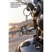 Yenilig 4 Adet Motor Anahtarlık – Eskitme Metal Tasarım Vintage Figürlü Anahtar Tutucu 10 cm 2 Renk Keychain