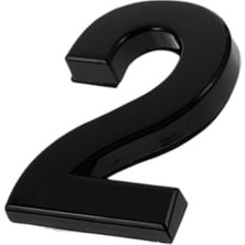 Defne Store Yapışkanlı Kapı Numarası Küçük Boy Numara 2 Rakam Iki Sayısı Numaralar, 50 Mm, 5 Cm, 1 Adet, Siyah Renk