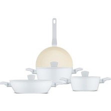 Defne Store Swiss Crystal Light Grey 7 Parça Tencere Seti