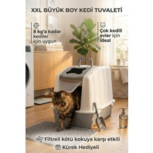 Bg Xxl Büyük Boy Kapalı Kedi Tuvaleti, Filtreli ve Kürek Hediyeli, 59X41,5X47,5 cm - VN11097