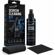 Bg Ekran Temizleme Seti, 250 ml Sprey, Büyük Mikrofiber Bez ve 15 × 18 cm Gözlük Bezi, Laptop, Tv, Monitör, Telefon, Tablet, Araç Ekranı ve Lensler Için