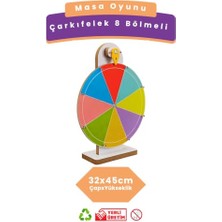 Defne Store 8 Bölmeli Masaüstü Yaz Sil Çarkıfelek Oyunu, Ofis ve Okul Ortak Alanları Için