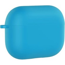 Defne Store Apple ile Uyumlu Airpods Pro 3 Standart Silikon Kılıf Mavi