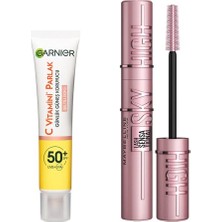 Defne Store C Vitamini SPF50 Işıltılı Yüz Kremi 40 ml ve Lash Sensational Sky High Maskara