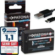 Store Doğrudan USB Girişli Platinum LP-E17 USB Pil 1000 Mah - Canon Eos Rp R10 77D 200D 250D -1352750D 760D 800D ile Uyumlu, 1 x LP-E17 USB