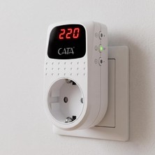 Store Dijital Ekranlı Akım Korumalı Priz Cata CT-9197