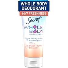 Defne Store Kadınlar Için Tüm Vücut Deodorant Kremi, Şeftali ve Vanilya Çiçeği Kokusu, Alüminyum Içermeyen, 72 Hr Koku Koruması, 3 Oz