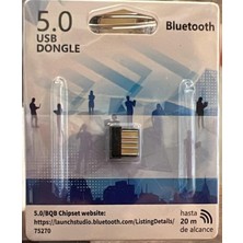 Store Bluetooth 5.0 USB Adaptör, Mini Dongle Bluetooth Alıcı, Pc Laptop Notebook Için Kablosuz Bluetooth Çevirici, Windows 10/11 Tak Çalıştır USB Bluetooth Dongle