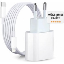 Store iPhone Hızlı Şarj Aleti 8 x Xs Xr 11 12 13 14 Pro Max Mini Plus Uyumlu 20W Gerçek Güç Pd Qc 4.0 Destekli Hızlı Şarj Adaptörü ve Type-C To Lightning Kablo Seti