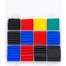 Store 560 Parça Kablo Izolasyon Makaron Seti 12 Ölçü 5 Renk Heat Shrink Tube Organizer Kutulu