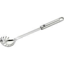Defne Store Pro Makarna Kepçesi, Metalik Gri, 18/10 Paslanmaz Çelik, 33 cm