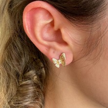 Nes Design 14K Özel Seri Mini Kelebek Küpe