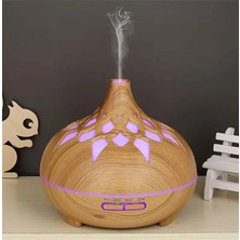 Store Aroma Difüzör Gece Işığı 7 LED Desenli Nemlendirici Kumandalı Buhar Makinesi 550 ml
