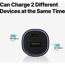 Store Smartcharger Duo Pd 48W Araç Hızlı Şarj Aleti Usb-C+Usb-A 2CKP02S