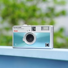 Store Kodak Ektar H35N Yarım Çerçeve Film Kamera, 35 Mm, Yeniden Kullanılabilir, Odaksız, Ampul Fonksiyonu, Dahili Yıldız Filtresi, Kaplamalı Geliştirilmiş Lens (Film ve Aaa Pil Dahil Değildir) (Cam Mavi)