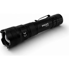 Store PS-354 Yan Aydınlatmalı Kırmızı Ikaz Işıklı Mıknatıslı Zoomlu Şarjlı El Feneri