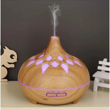 Store Aroma Difüzör Gece Işığı 7 LED Desenli Nemlendirici Kumandalı Buhar Makinesi 550 ml