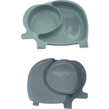 Store Bebek ve Çocuk Için Sevimli Fil Model Desenli Yemek Bebek Mama Kabı Bölmeli Tabak