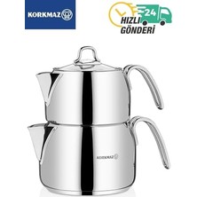 Defne Store Perla Midi Paslanmaz Çelik Çaydanlık Takımı, 1.4 L