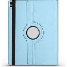 Defne Store Apple ile Uyumlu iPad Pro 13 2024 Dönebilen Standlı Mavi Tablet Kılıfı