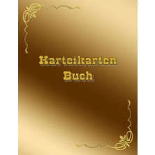 Defne Store Karteikarten Buch, 100 Seiten A4, Birçok Mesleğe Uygun, Müşteri Verileri Için Kartvizit Defteri, Gold, German Edition