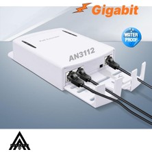 Store Outdoor Dış Mekan Poe Extender 1x2 Çıkış Gigabit 25.5W Ip Kamera Ap Poe Repeater AN3112