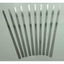 Defne Store Mobilreyon; 10 Adet Krom Adana Kebap Şişi (55 Cm), Paslanmaz Krom Çelik Adana Kıyma (430 Malzeme)