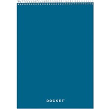 Defne Store Docket Quadrille Pad, Tel Ciltli, 20,5 x 31-3/4 Cm, Dörtlü Kural (4 x 4), Beyaz Kağıt, Siyah Kapaklar, Ped Başına 70 Yaprak (63801)