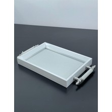 Store Lüks Simli Sunum Tepsisi Yaldızlı Tepsi 32 * 17CM