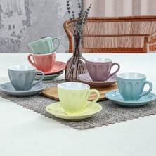 Store Soft Rainbow Badem Çay Fincan Takımı 12 Parça 6 Kişilik