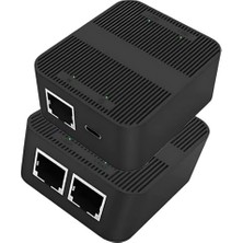 Defne Store 0246 RJ45 Ethernet Splitter, 1 Giriş 2 Çıkış, Gigabit 1000MBPS, Usb-C Güç Destekli