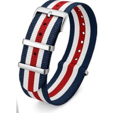Defne Store Saat, 18 Mm-20 Mm-22 Mm-24 mm Nato Kumaş Tekstil Kordonu Kayışı N32NYL3-LWR