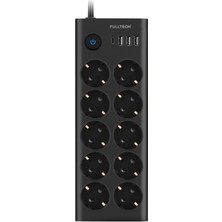 Store Fulltech FTR14 Type-C Girişli Akım Korumalı 10’lu Priz, 3 USB