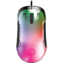 Defne Store Translucent Pro Gaming Oyuncu Mouse, 10.000 Dpı, Rgb ve Makro Desteği