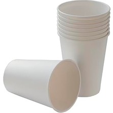 Defne Store Bardak; 12 Oz Beyaz Tek Kullanımlık Karton 300 Ml, Kahve, Çay, Ofis, Ev ve Parti Kullanımı Için Bardaklar, 50'li Paket