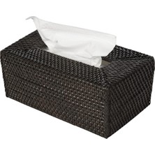 Store Loma Dikdörtgen Rattan Peçete Kutusu Kapağı (Espresso)